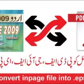How to convert urdu inpage file into .eps  .gif  .pdf