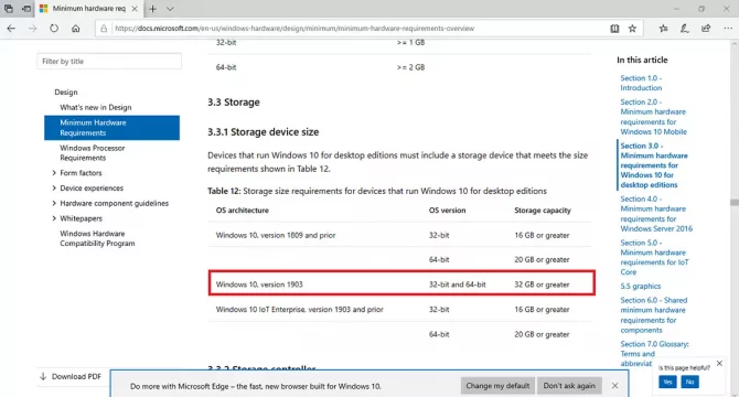 32 GB will be required for an upcoming update of Windows 10