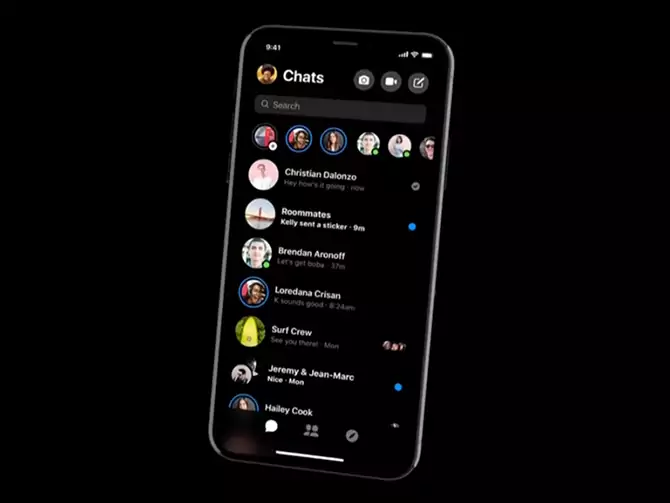 facebook messenger dark mode