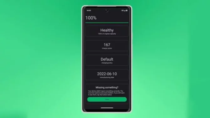 Android 14 battery health monitoring