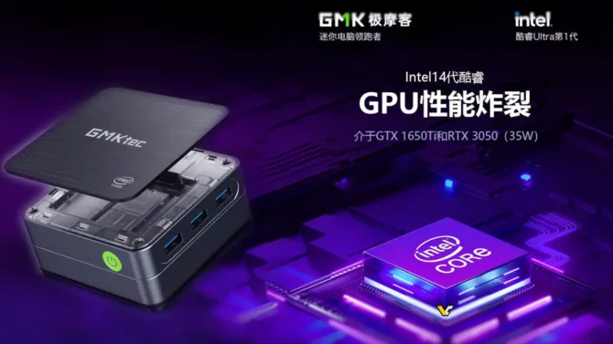 GMK Intel 14/Ultra Mini-PCs with integrated GPU