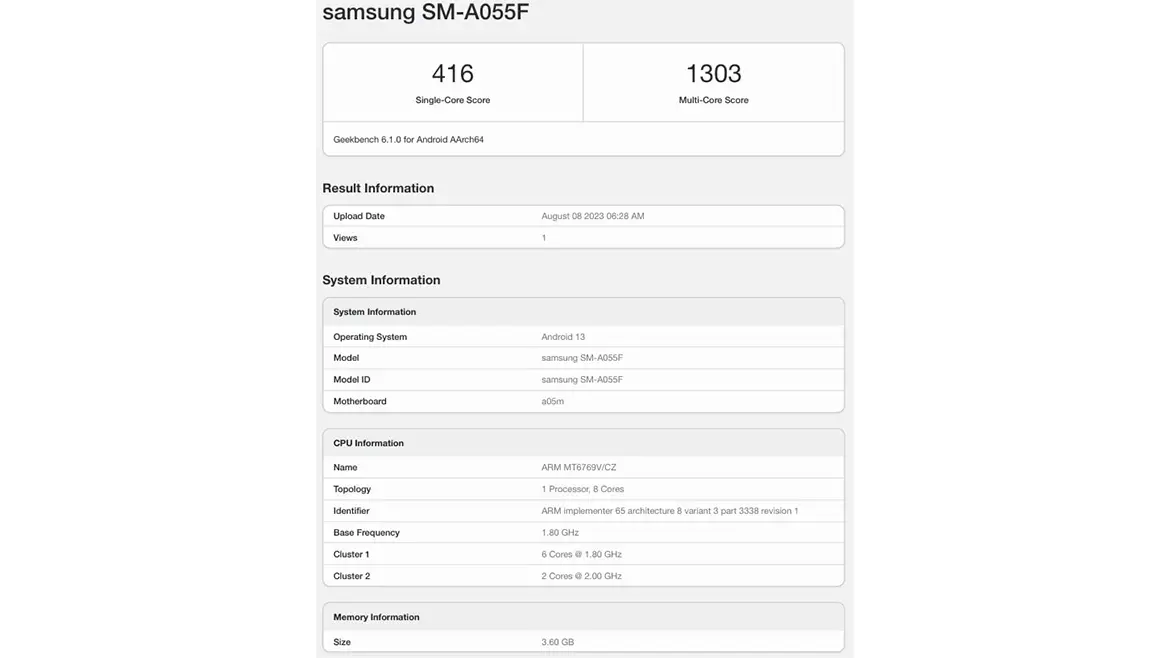 Samsung Galaxy A05 spotted on Wi-Fi Alliance with Android 13 and dual-band  support - Gizmochina