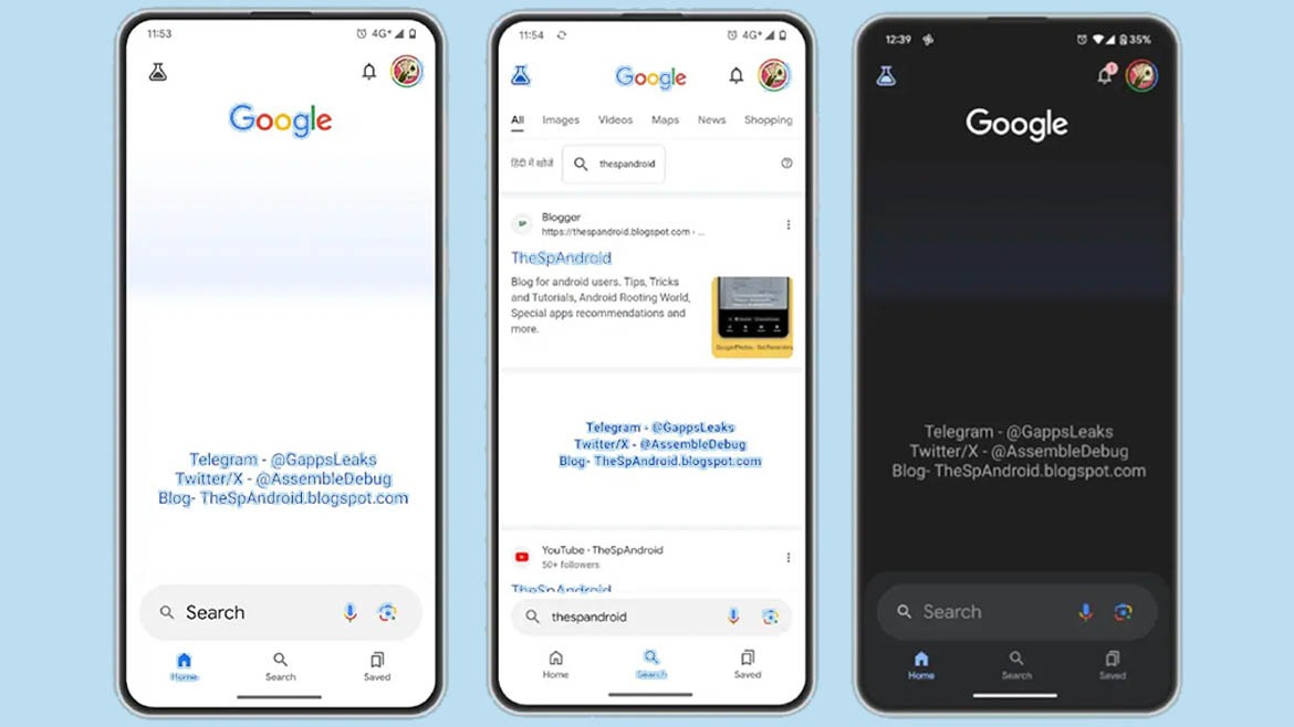 Google App's Redesigned Search