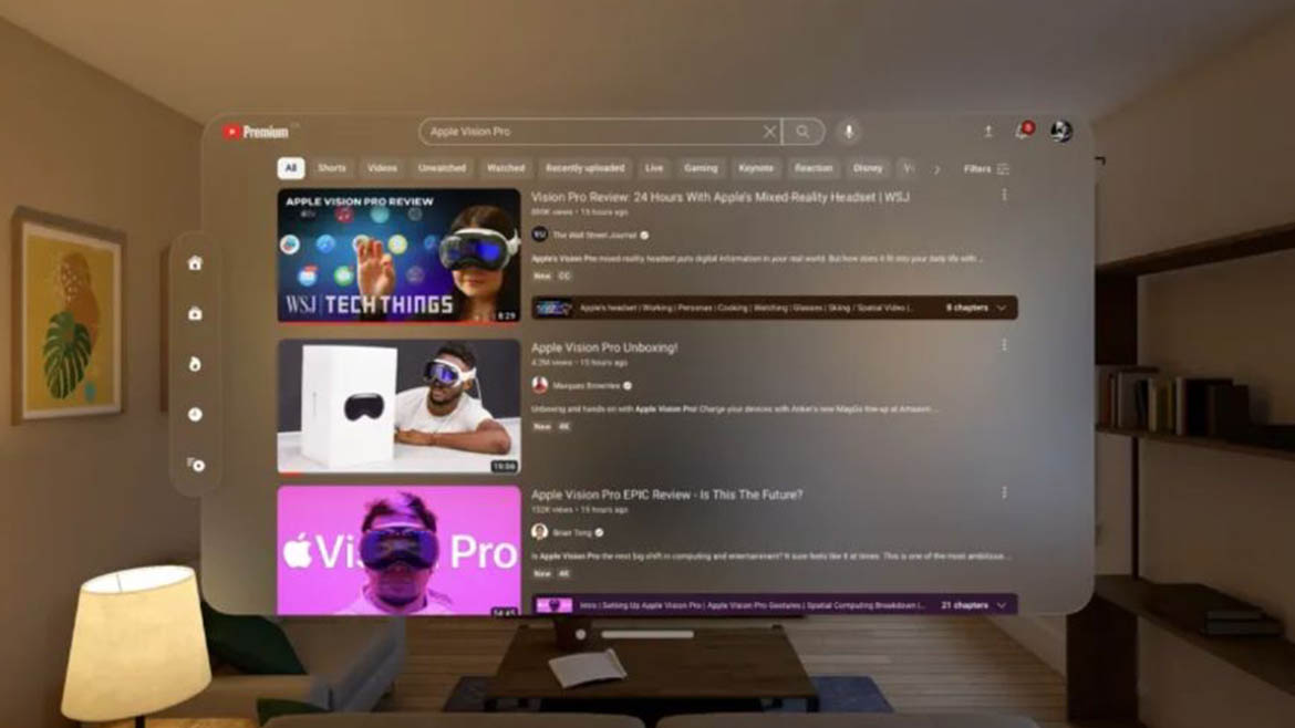 YOutube App, Vision Pro, Smart glasses, Wearable tech, Smart ring, Spatial computer, Apple's AR headset